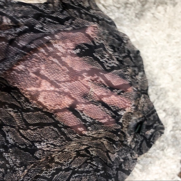 wild fable see through snakeskin top - Picture 7 of 7